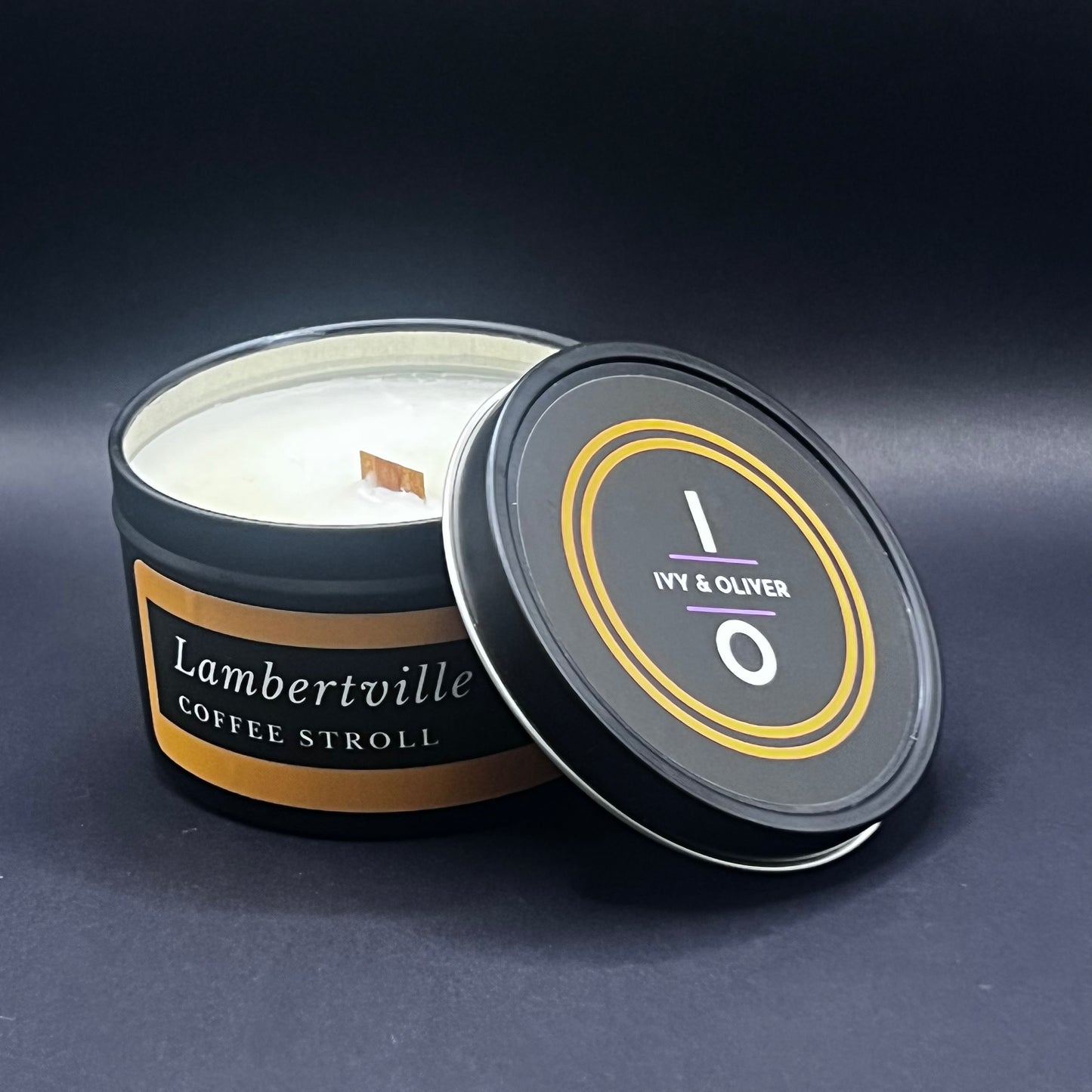 Lambertville - Coffee Stroll - Wooden Wick Candle