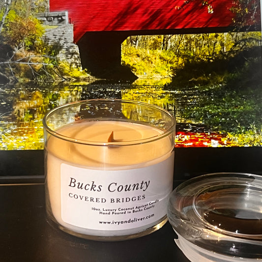 Bucks County - Covered Bridges - Wooden Wick Candle