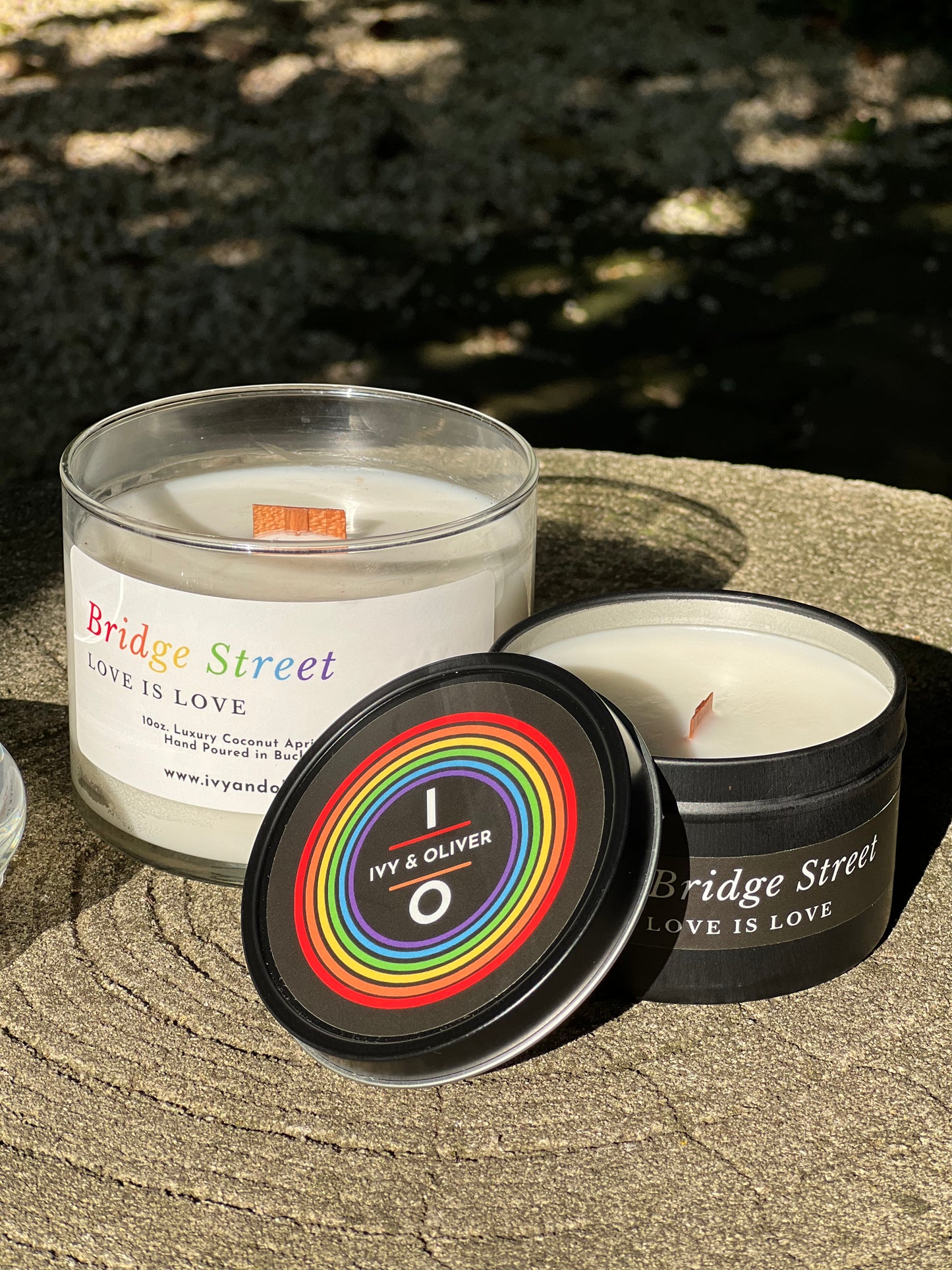 Bridge Street - Love Is Love - Wooden Wick Candle