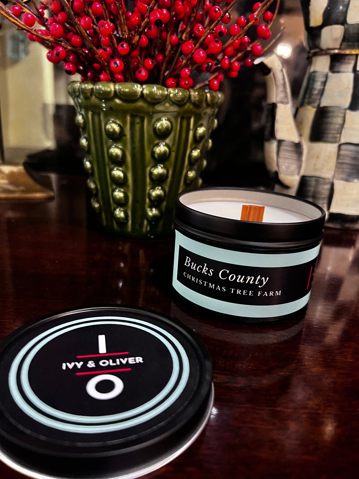 Bucks County- Christmas Tree Farm - Wooden Wick Candle