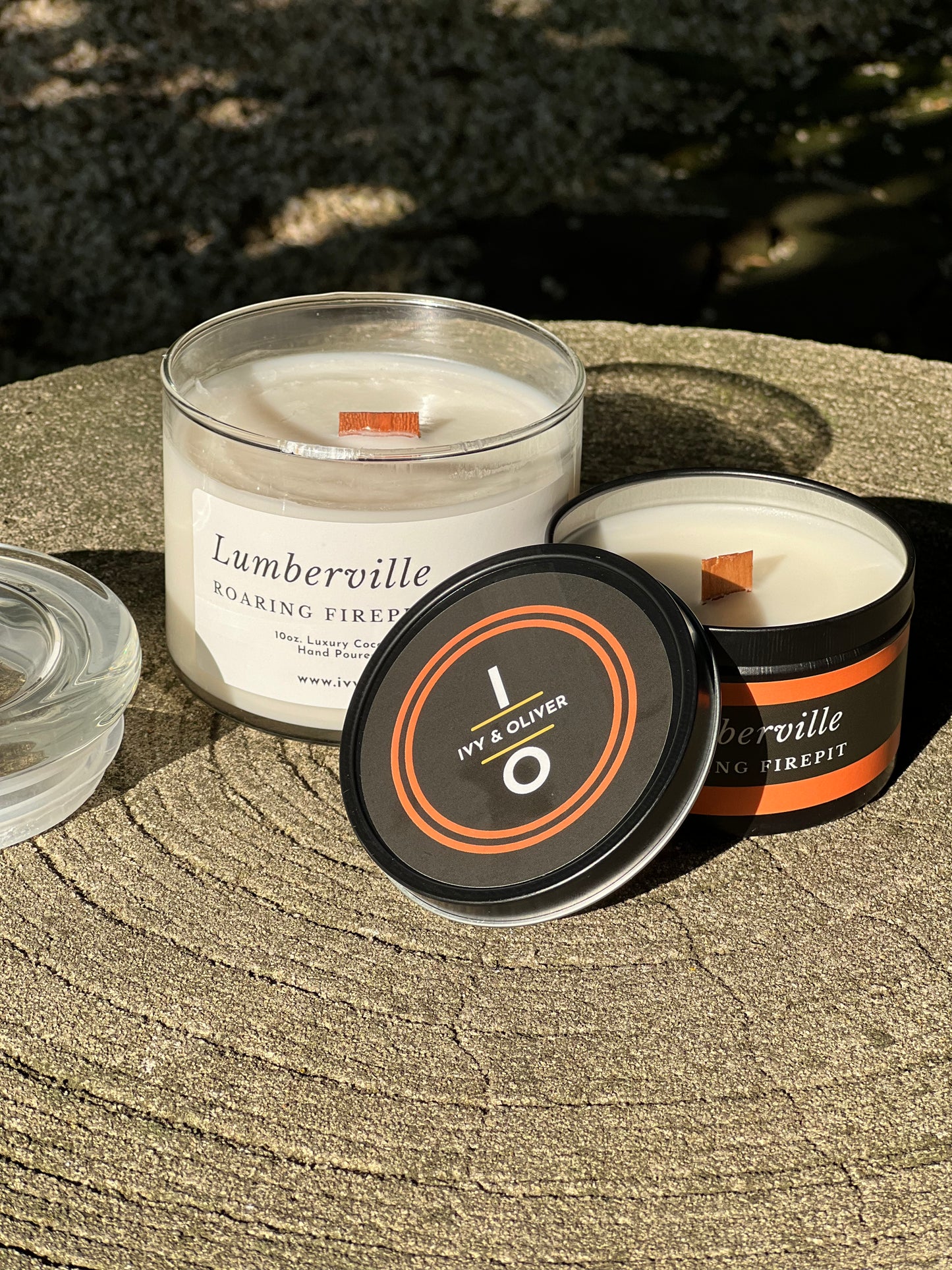 Lumberville - Roaring Firepit - Wooden Wick Candle