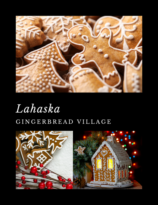 Lahaska - Gingerbread Village - Wooden Wick Candle
