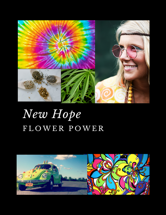 New Hope - Flower Power - Wooden Wick Candle